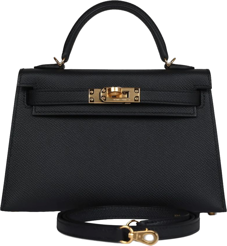 Hermes Kelly Sellier 20 Black Epsom Gold Hardware Hermes Kelly Sellier 20 Black Epsom Gold Hardware