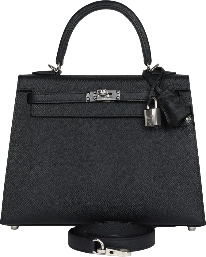 Hermes Kelly Sellier 25 Black Epsom Palladium Hardware Hermes Kelly Sellier 25 Black Epsom Palladium Hardware