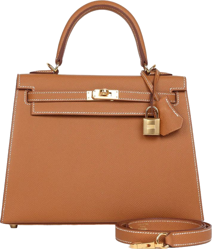 Hermes Kelly Sellier 25 Gold Epsom Gold Hardware