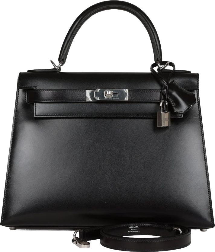 Hermes Kelly Sellier 28 Black Box Palladium Hardware Hermes Kelly Sellier 28 Black Box Palladium Hardware