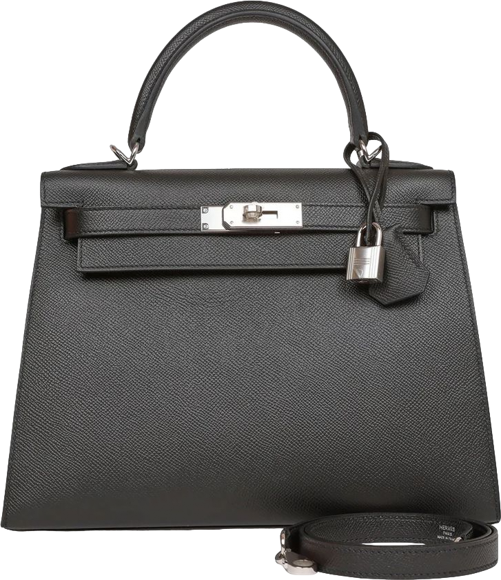 Hermes Kelly Sellier 28 Black Epsom Palladium Hardware Hermes Kelly Sellier 28 Black Epsom Palladium Hardware