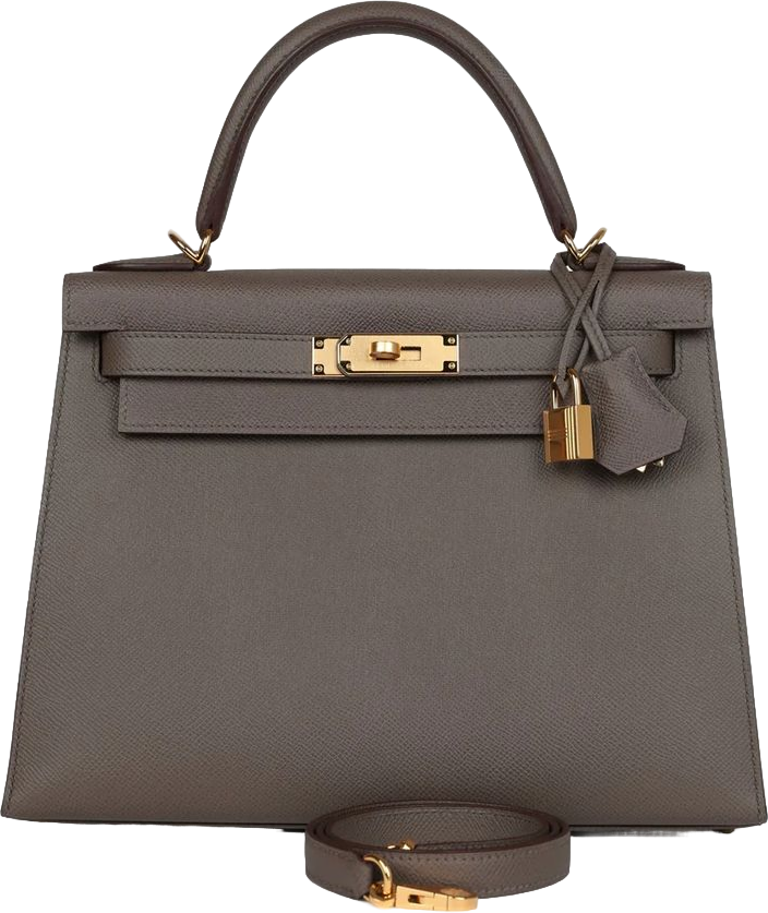 Hermes Kelly Sellier 28 Etain Epsom Gold Hardware