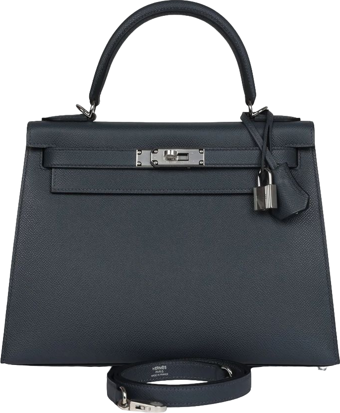 Hermes Kelly Sellier 28 Gris Misty Epsom Palladium Hardware