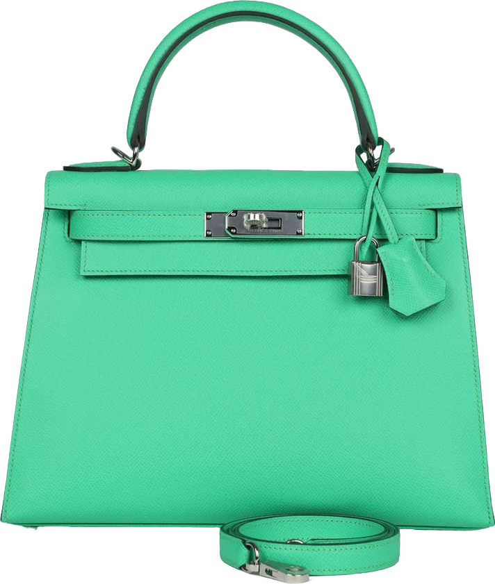Hermes Kelly Sellier 28 Vert Comics Epsom Palladium Hardware