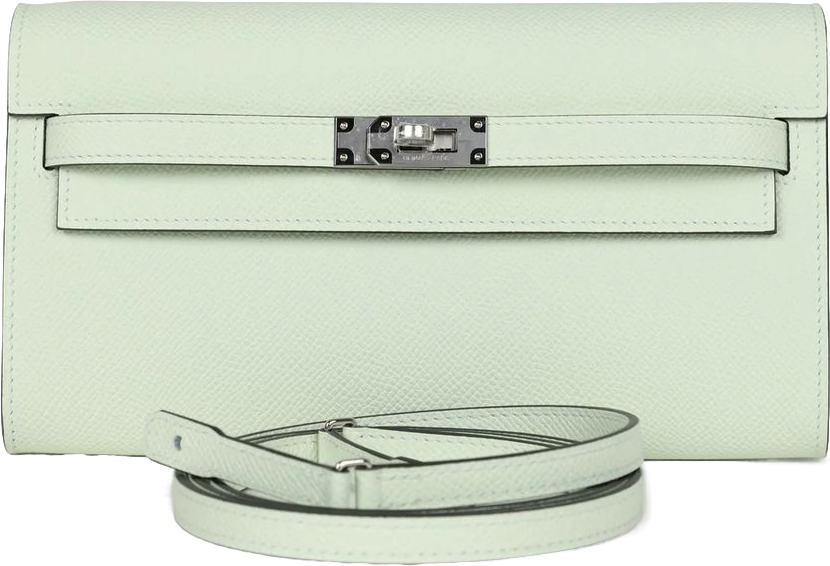 Hermes Kelly Wallet To Go Vert Fizz Epsom Palladium Hardware