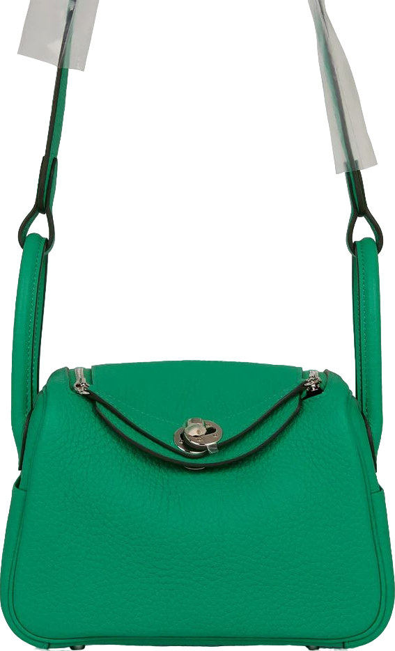Hermes Mini Lindy Menthe Clemence Palladium Hardware