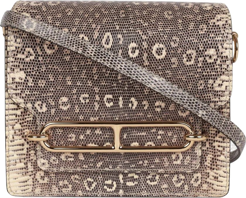 Hermes Mini Sac Roulis Ombre Lizard Varanus Salvator Gold Hardware