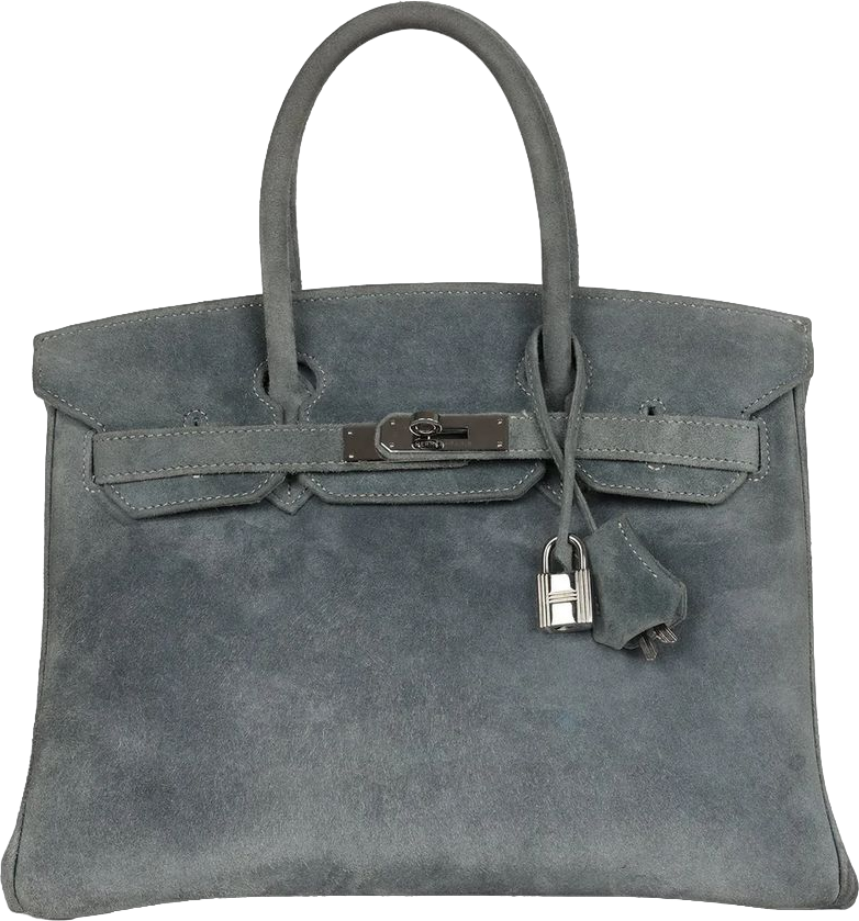 Vintage Hermes Birkin 30 Gris Fume Doblis Palladium Hardware Vintage Hermes Birkin 30 Gris Fume Doblis Palladium Hardware