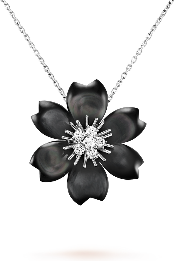 Van Cleef & Arpels Брошь-подвеска Rose de Noël