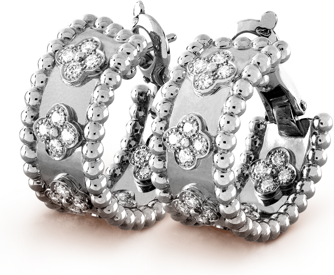Van Cleef & Arpels Серьги-кольца Perlée Clover