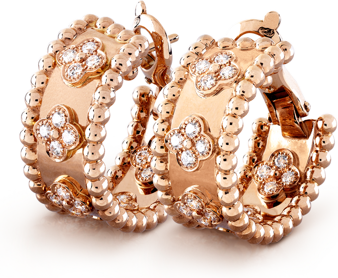 Van Cleef & Arpels Серьги-кольца Perlée clovers