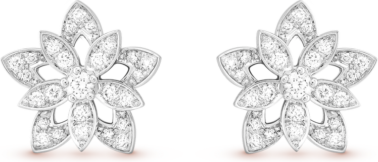 Van Cleef & Arpels Серьги Lotus с перфорацией
