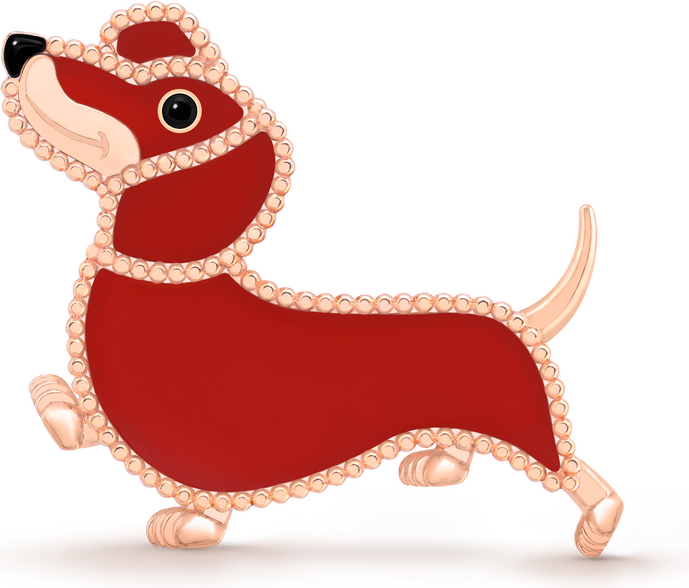 Van Cleef & Arpels Брошь Lucky Animals Dachshund