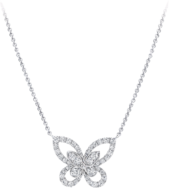 Butterfly Silhouette Diamond Mini Pendant Graff Butterfly Silhouette Diamond Mini Pendant Graff