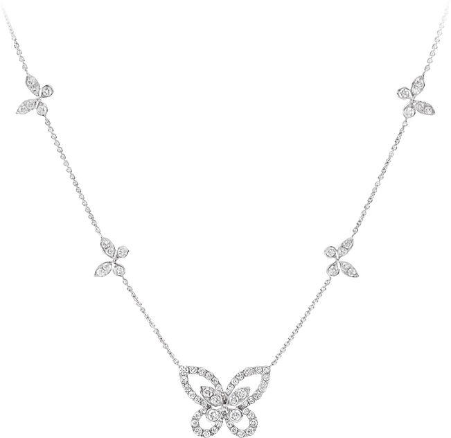 Multi Butterfly Silhouette Diamond Pendant Graff Multi Butterfly Silhouette Diamond Pendant Graff