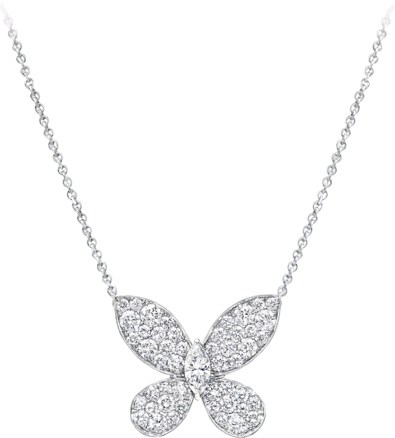 Pavé Butterfly Diamond Pendant Graff