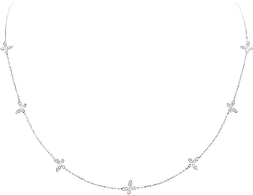 Pavé Butterfly Diamond Petite Necklace Graff