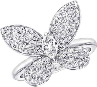Pavé Butterfly Diamond Ring Graff Pavé Butterfly Diamond Ring Graff