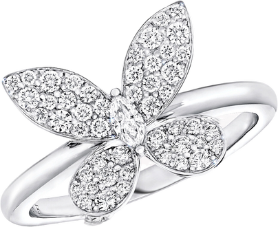 Pavé Butterfly Diamond Small Ring Graff