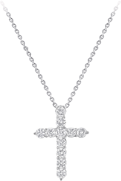 Round Diamond Cross Medium Pendant Graff