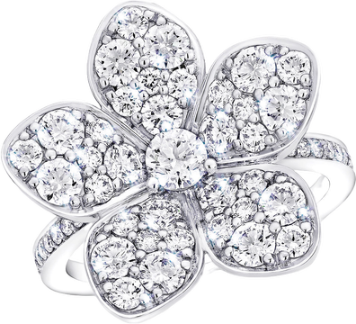Wild Flower Large Pavé Diamond Ring Graff