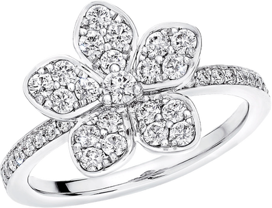 Wild Flower Pavé Diamond Ring Graff
