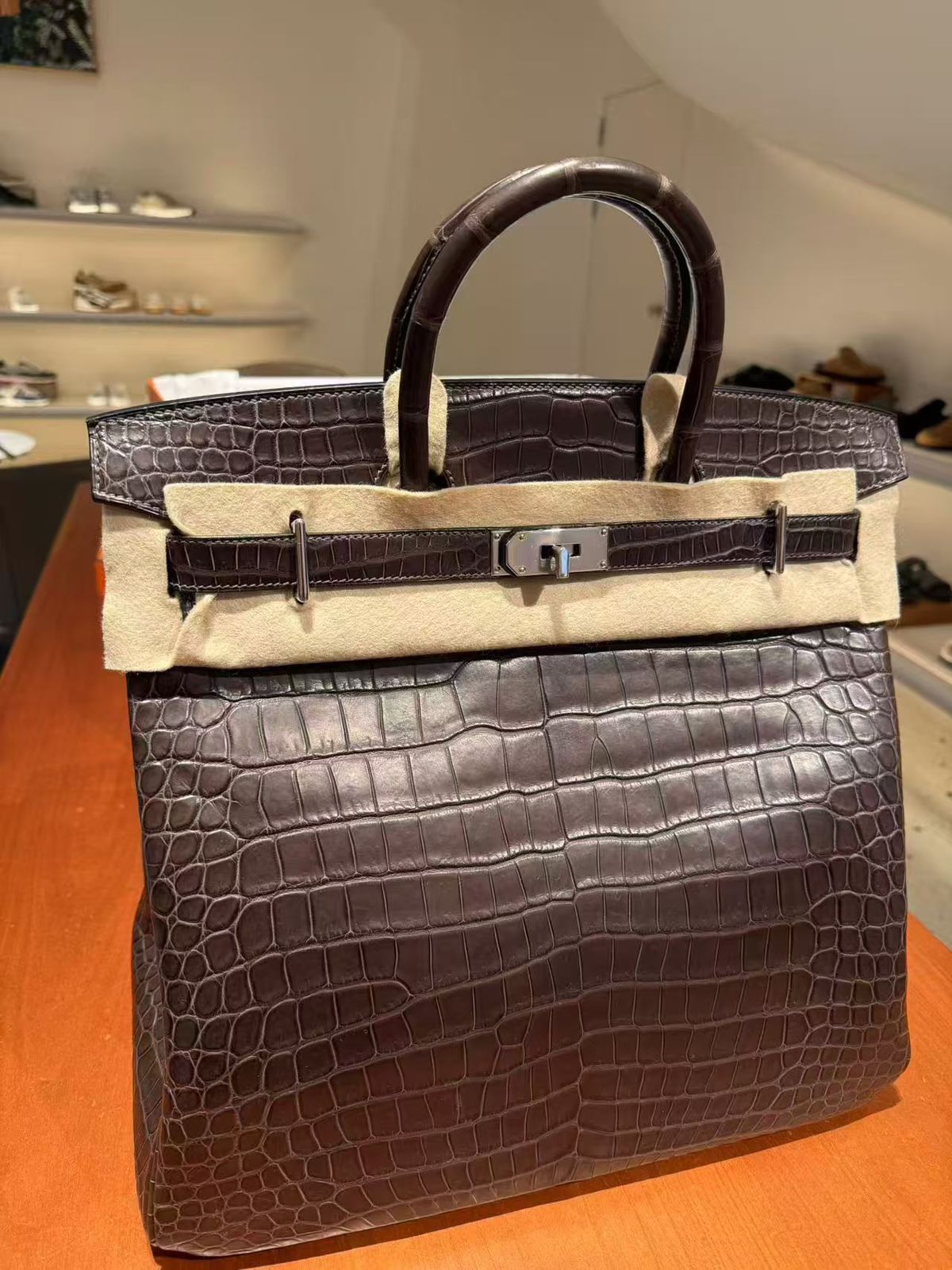 Hermes Birkin Hac 40 brown / Ebene / phw