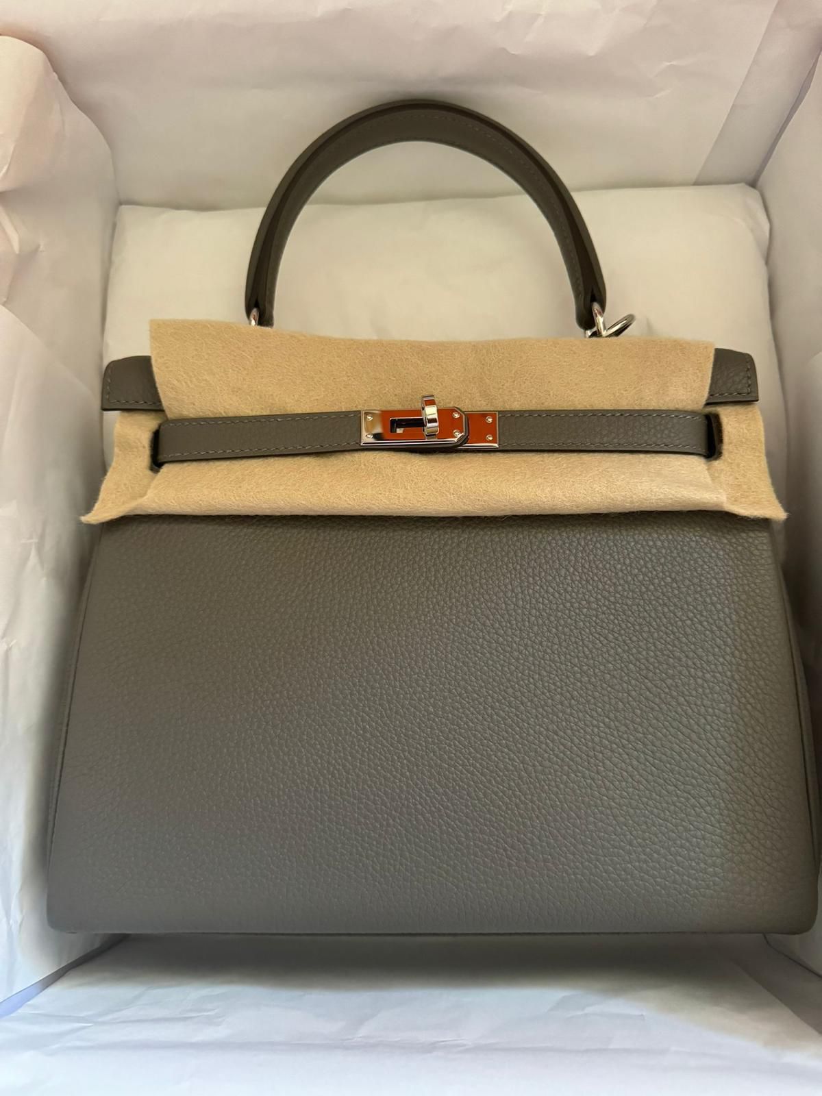 Hermes Kelly 25 Gris Meyer / Togo / phw