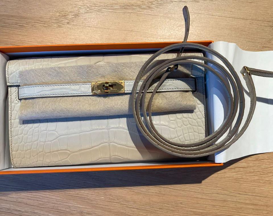 Hermes Kelly To Go Beton / Alligator / ghw