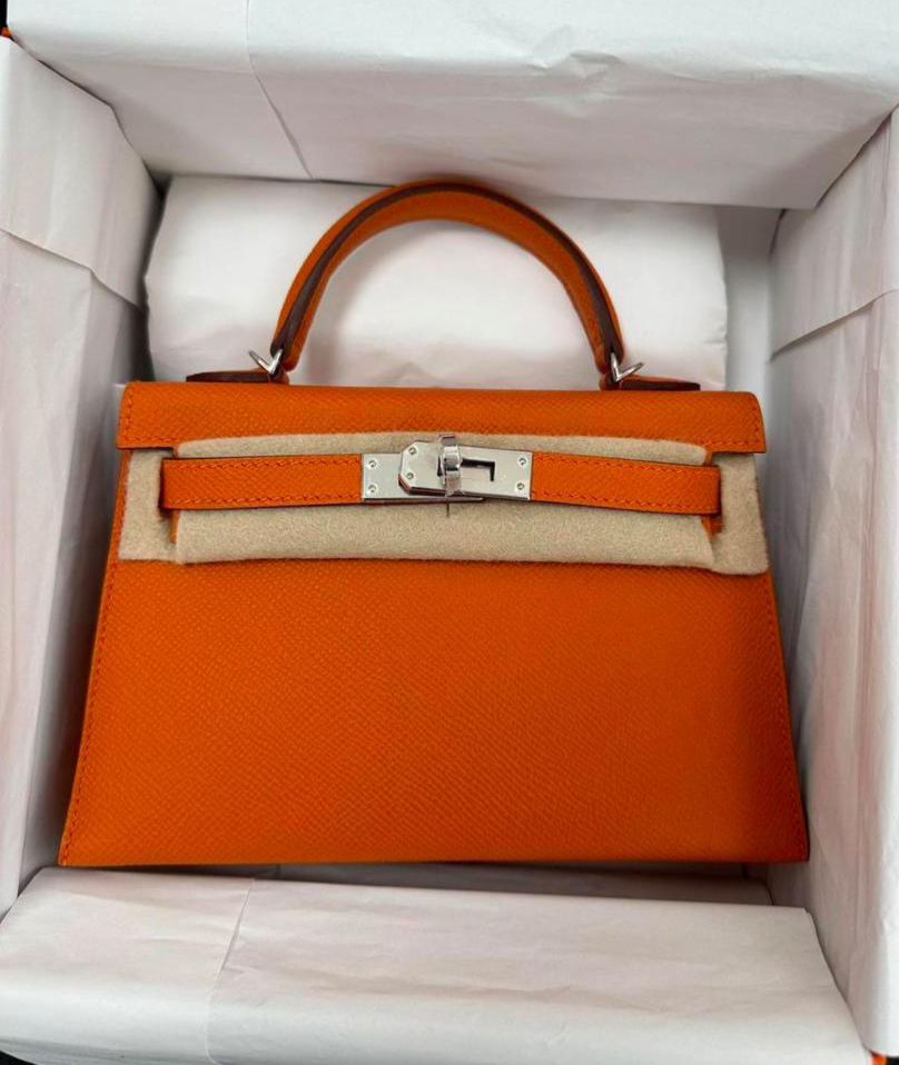 Hermes Кelly 20 mini Orange / epsom / phw Hermes Кelly 20 mini Orange / epsom / phw