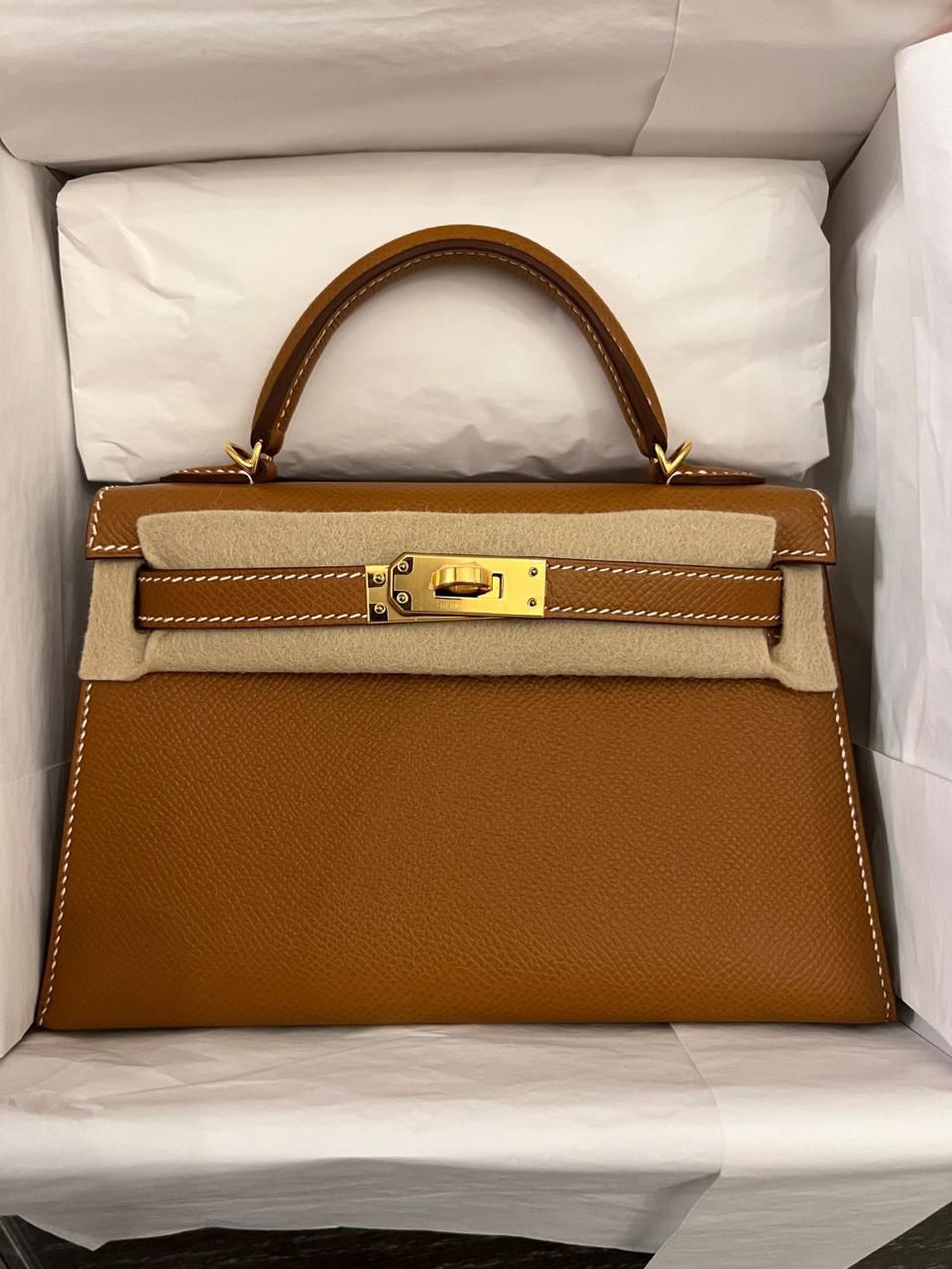 Hermes Kelly 20 gold / Epsom / ghw Y