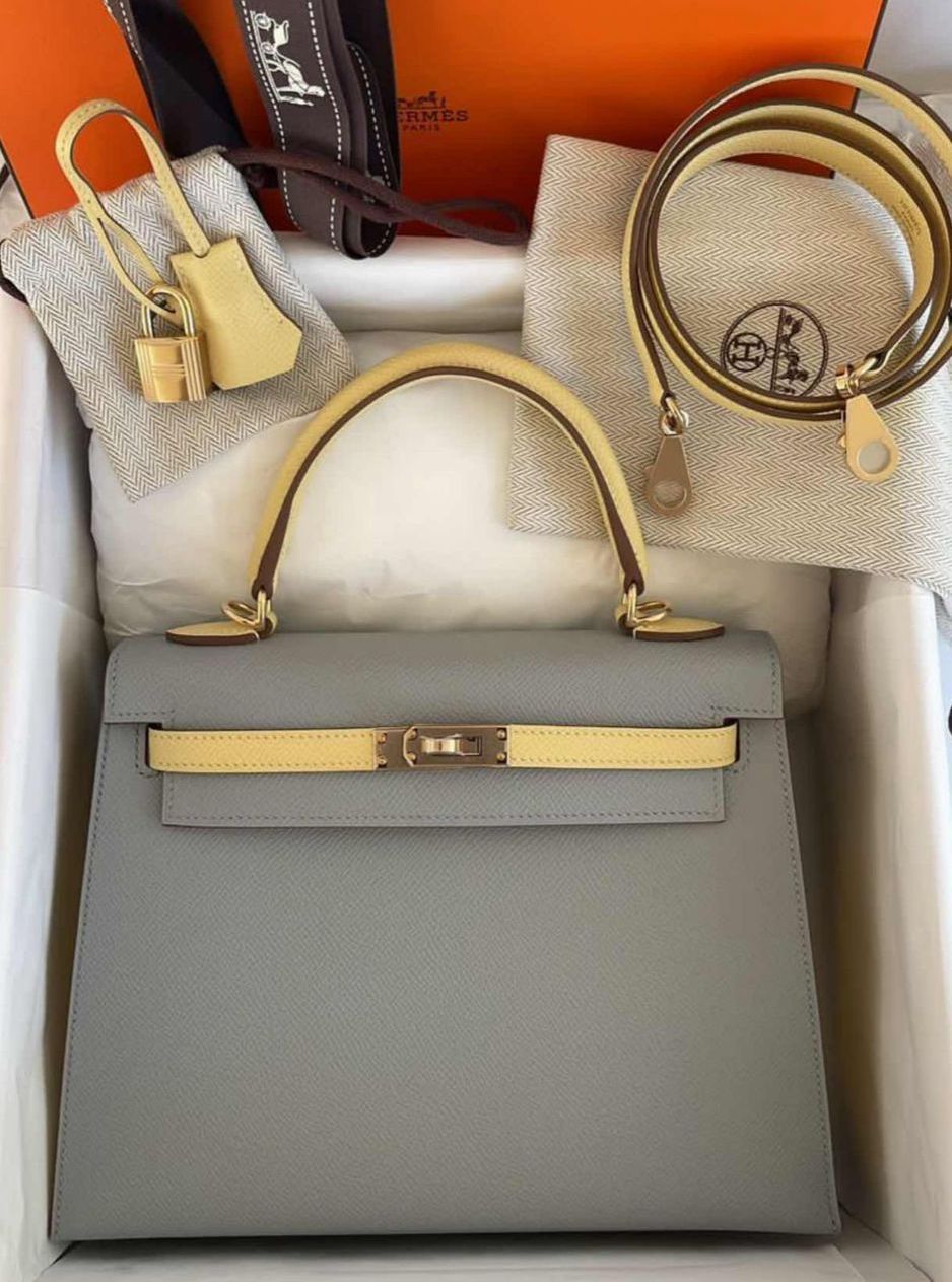 Hermes Кelly 25 hcc Gray / Epsom / pbhw