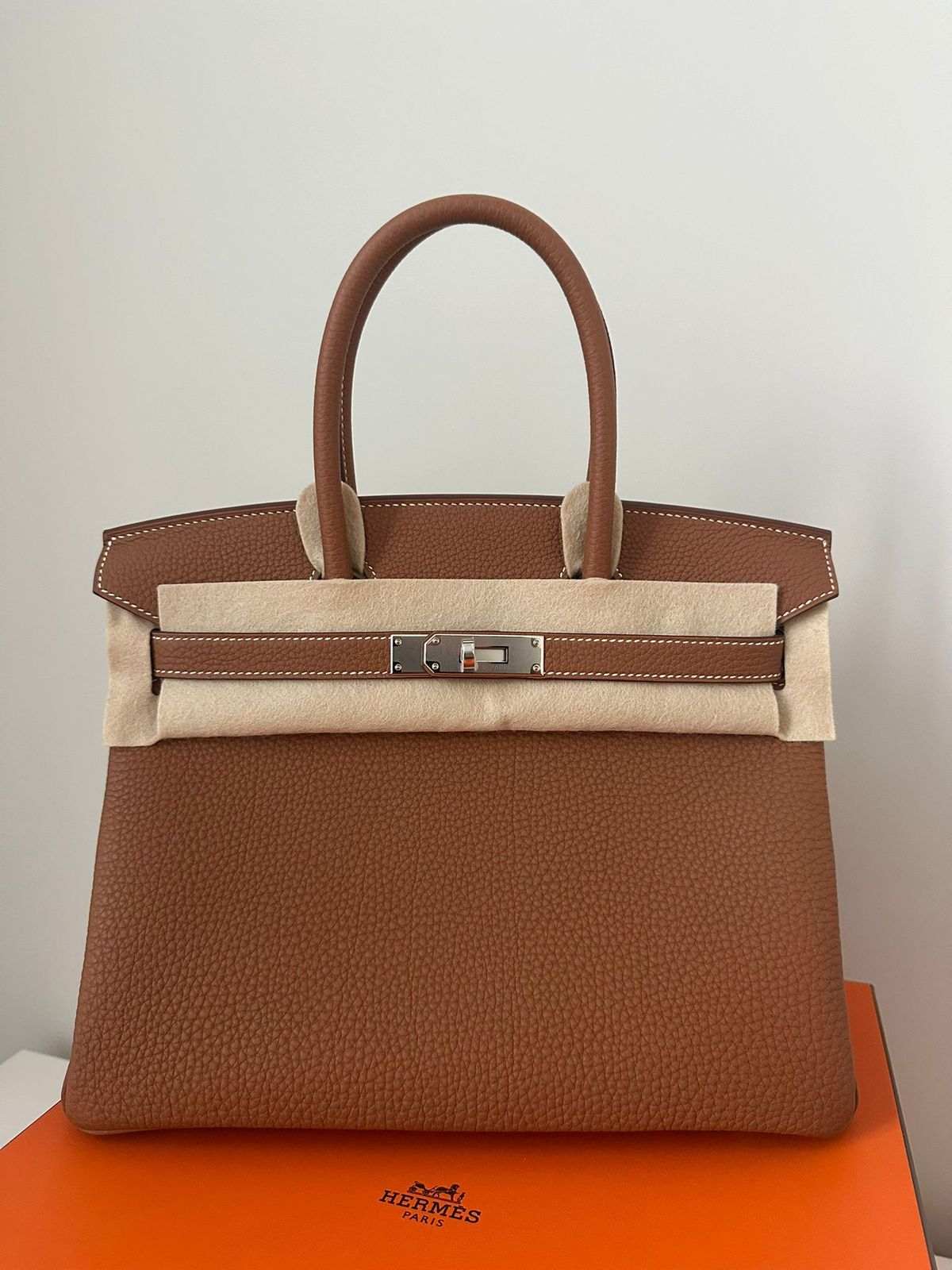 Hermes Birkin 30 gold / Togo / PHW W