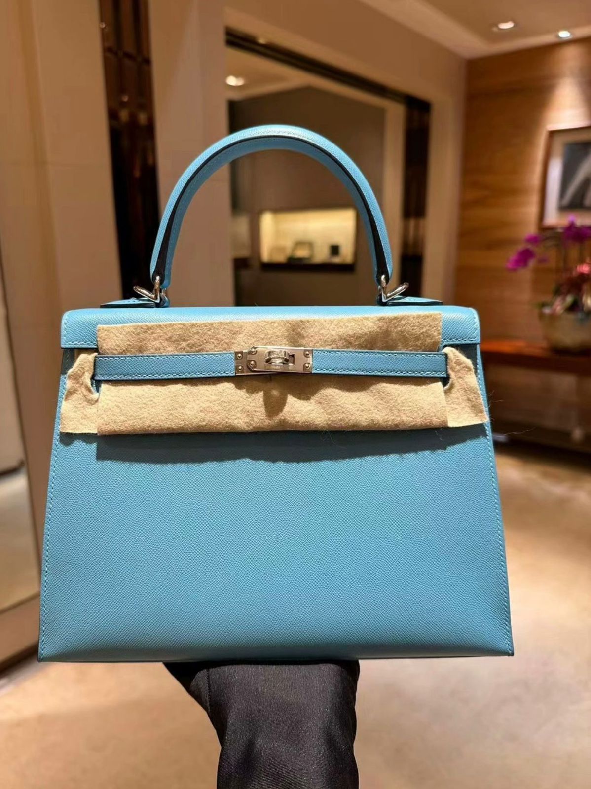 Hermes Kelly 25 Bleu du nord / Epsom / phw W Hermes Kelly 25 Bleu du nord / Epsom / phw W