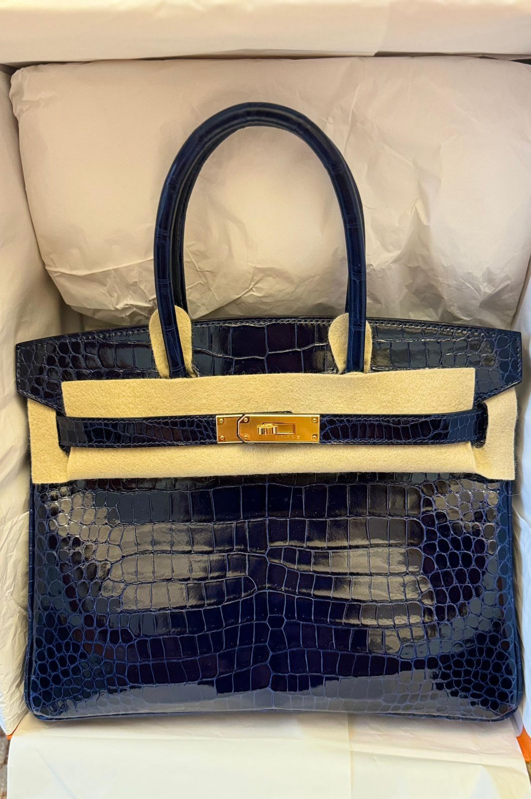 Hermes Birkin 30 croc bucolor / porosus / ghw Hermes Birkin 30 croc bucolor / porosus / ghw