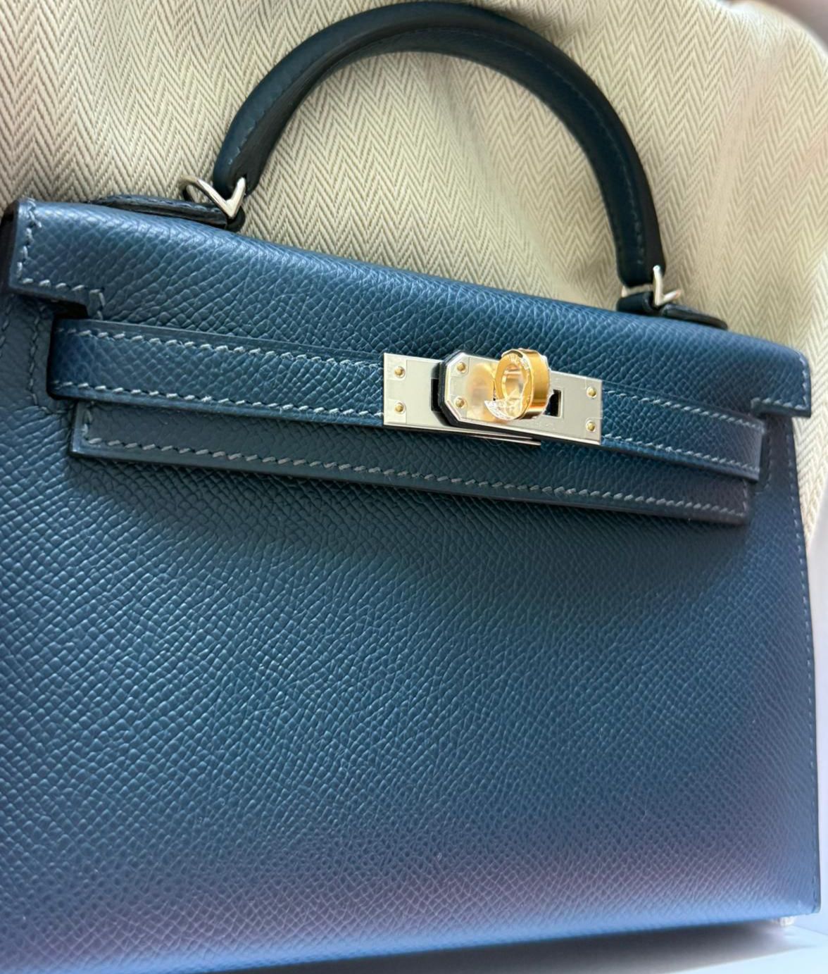 Hermes Кelly 20 blue de Prusse / epsom / Pbhw Hermes Кelly 20 blue de Prusse / epsom / Pbhw