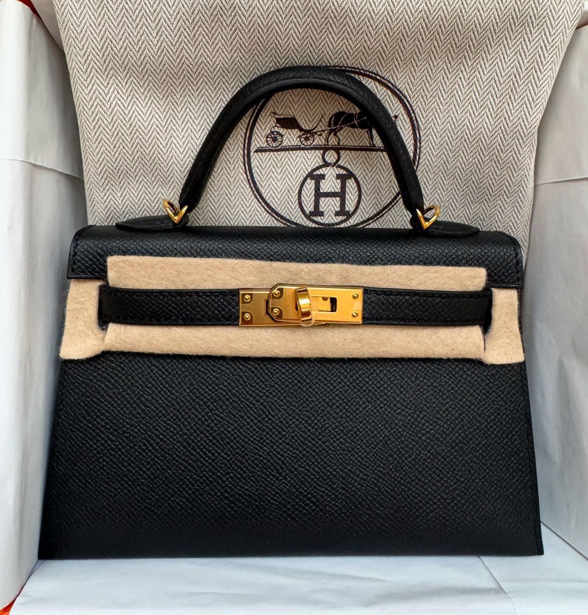 Hermes Kelly 20 hss verso noir Bordeaux / Epsom / ghw