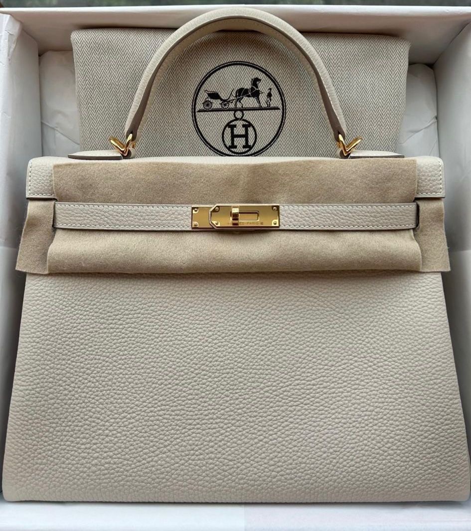 Hermes Kelly 32 Nata / Togo / Ghw U